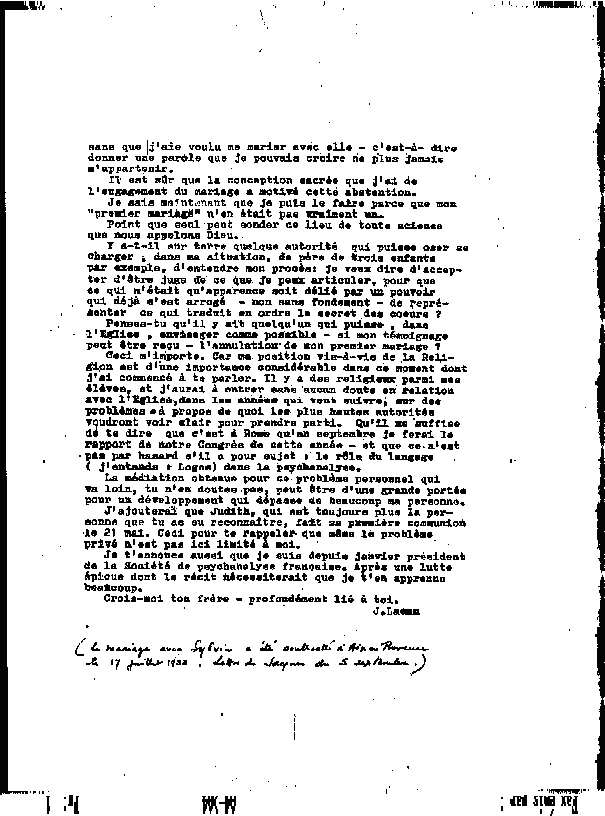 Lettres de Jacques à Marc Lacan