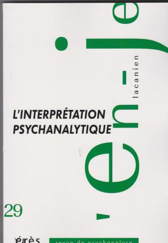 L'interprétation psychanalytique
