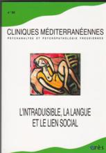 Cliniques méditérannéennes (11/2014 : l'intraduisible, la langue et le lien social)