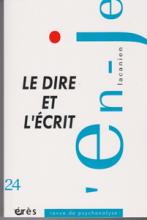 en-je (6/0 : Le dire et l'écrit)