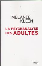 La psychanalyse des adultes