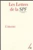 Les lettres de la Société de Psychanalyse Freudienne (11/2013 : L'identité)