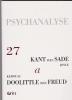 Psychanalyse (6/0 : kant avec Sade/ Kerouac/Doolittle avec Freud)