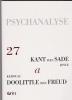 Psychanalyse (6/0 : kant avec Sade/ Kerouac/Doolittle avec Freud)